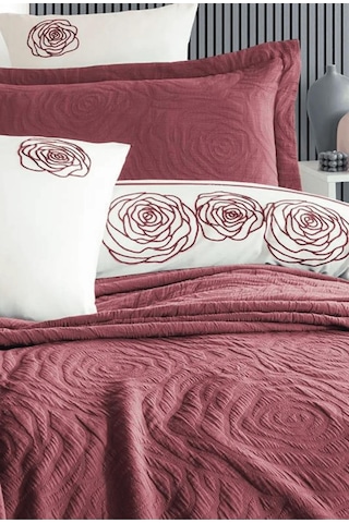 Şaheser Çift Kişilik Yatak Örtülü Nevresim Seti Novella Gülçiçek