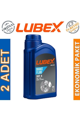 Lubex Brake Fluid Dot 4 Fren Hidrolik Yağı 500 Ml 2 Adet