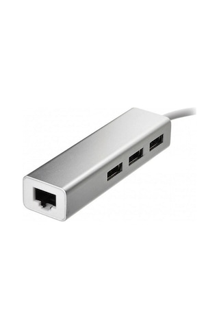 Triline Aluminyum USB To Rj45 Ethernet + USB 3 Port Hub Çoklayıcı