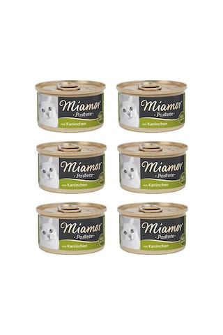 Miamor Pastete Tavşanlı Kedi Konservesi 6 x 85 G