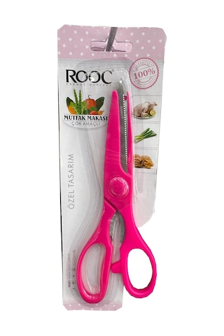 Rooc 9110 Çok Amaçlı Mutfak Makası - 25 Cm. - Pembe