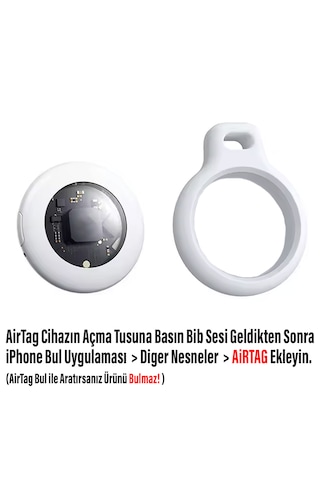 Apple Uyumlu iPhone Airtag Kayıp Önleyici Cihaz Gps Beyaz