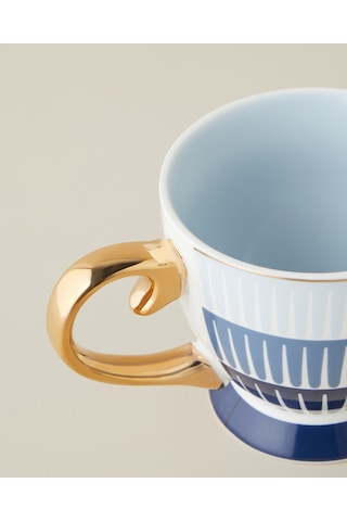 Marivella New Bone China Kupa 460 Ml Mavi