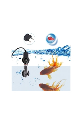 Mini Akvaryum Isıtıcı Dalgıç Oto Termostat Isıtıcı Siyah