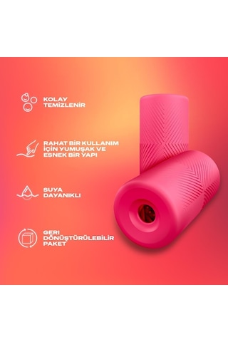 Durex 2'si 1 Arada Vibratör Ve Uyarıcı Başlık + Durex Manuel Mastürbatör+Devil Ring Titreşimli Halka