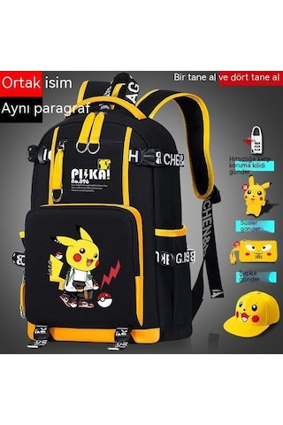 Bikachu Cool Okul Çantası-siyah