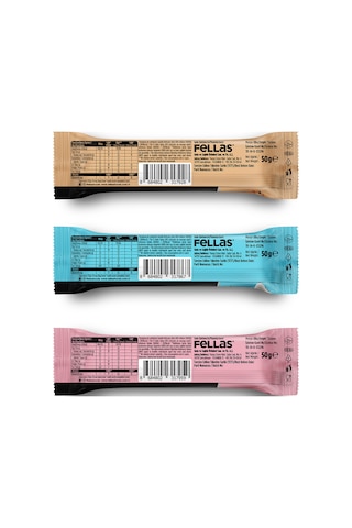 Fellas Çikolata Kaplı Highpro Protein Bar 50gr Karma Kutu 3 X 3