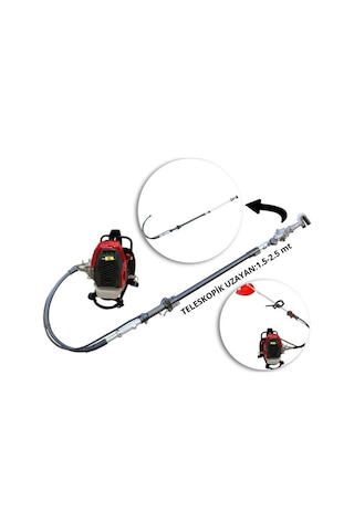 Baseh Teleskopik Şanzımanlı Garden Pro 520d Motorlu Zeytin Hasat Makinesi