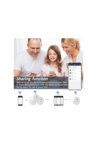 Wezone Cozylife Wifi Akıllı Soketli Çoklu Tesisat - 3 Lü, 10a, Homekit/alexa Uyumlu, Uzaktan Kontrol, Zamanlama, Ateş Güvenli Dh-whdm01