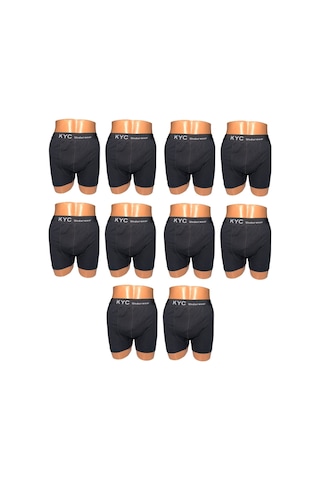 Kyc Shopping 10 Adet Siyah Renk Pamuklu Likralı Penye Esnek Kumaş Boxer Kyc Shopping 10 Adet Siyah Renk Pamuklu Likralı Penye Esnek Kumaş Boxer