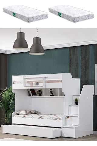 Ranza, Cesur Yavrulu Ranza - Beyaz 2 Adet Comfort Yatak 90 X 190 CM