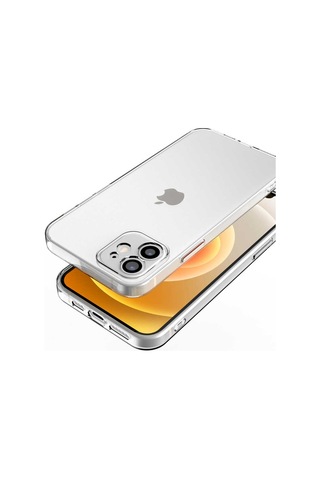 Prolysus İphone 12 Uyumlu Kamera Korumalı Şeffaf Yumuşak Silikon Kılıf