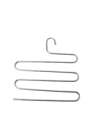 Metal Pantolon Kravat Şal Eşarp Askısı 5 Adet Bej