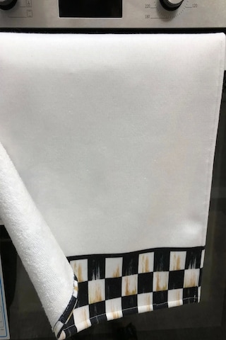 Valerine Life Kişiye İsme Özel Kitchen Mutfak Kurulama Ve Fırın Beyaz El Havlusu %100 Pamuklu 35x50c Beyaz