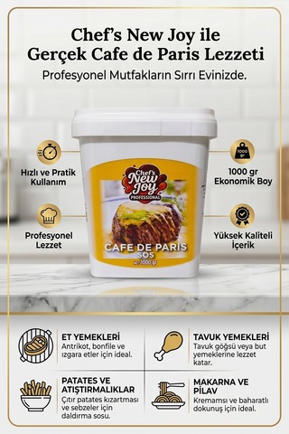 Chefs New Joy Cafe De Paris Sauce Sos Tozu 1 KG