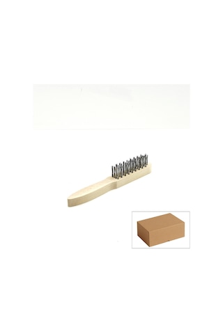 Günsan Metal Fırça No-4 008 240 Ahşap Saplı Tel - 12'li Paket