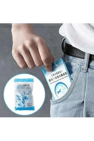 50 Adet Tek Kullanımlık Klozet Örtüsü Klozet Poşeti Klozet Kapak Örtüsü Dispenseri Siyah