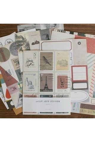 12 Küçük Çıkartma Dıy El Sanatları Pullar Çok Renkli