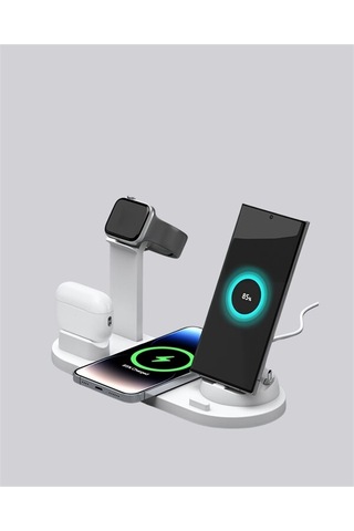 İphone Apple Watch Ve Airpods İle Uyumlu 4'ü 1 Arada Şarj Ünitesi Tüm Apple Cihazları Tek Noktada 06836657