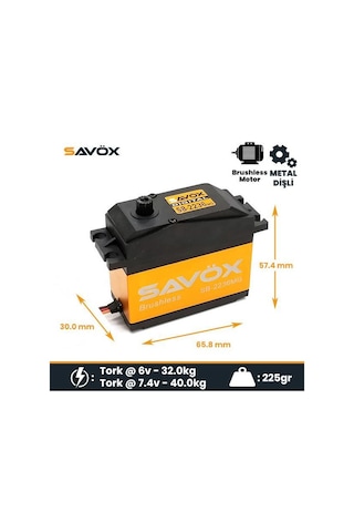Savox Sb2236mg Digital Servo Brushless Motor High Voltage Su Geçirmez Metal Dişli