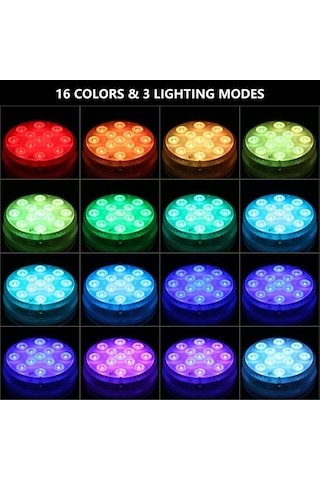 Trendooze Zamanlayıcı Ve Ve Uzaktan Su Su Rgbw Rf Renk Modu, Mıknatıs Led Lambası, Kumandalı Kafaları, Işığı, Işığı Ip68 Havuz Havuz Geçirmez Fonksiyonu, Fıskiye Emme Daldırılabilir Aydınlatma Altı Adet 3 16 13 Hz