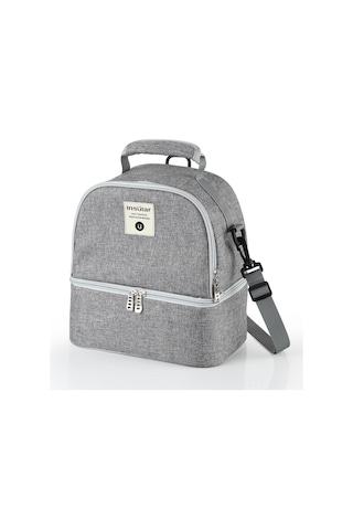 Adalı Anne Sütü Soğutucu Çantası 3 Katmanlı Tasarım, Süt Pompası Ve 3 Besleme Şişesi Taşıma İçin Büyük Kapasite Bebek Şişesi Çantası