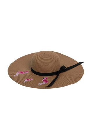 Bay Şapkacı Flamingo Hasır Kadın Şapka 7046