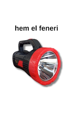 Ultra Güçlü 3000 Metre Mesafeli 8 Saat Çalışma Süreli5w El Feneri Projektör Gk-6608 Kırmızı