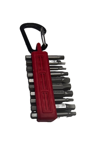 Springsun 3'lü Paket: Matkap Ucu Ve Tornavida Depolama Şeridi, 10 Delikli Tutucu, Dağcı Kanca İle Siyah Turuncu Kırmızı Kahverengi Karton Kutu