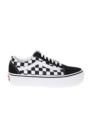 Ua Old Skool Platform Uniseks Siyah Spor Ayakkabı - Vn0a3b3u Sıyah - Beyaz