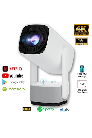 Lensun New 14 Android Bataryalı Projeksiyon Cihazı 4k-uhd/hdmı