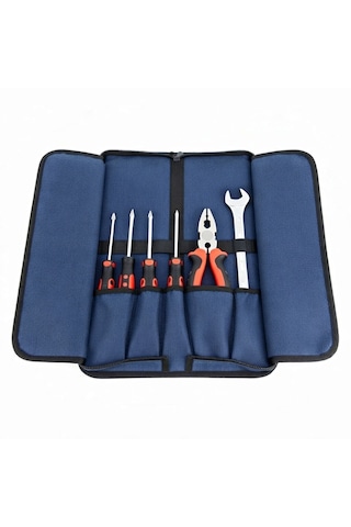 Portatif Tamir Alet Takım & Avadanlık Çantası 11 Cepli Pratik Tool Bag Organizer Mavi