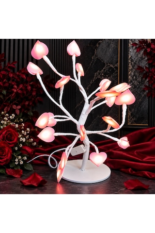 Yılbaşı Ağacı Pembe Kalpli 220v Fişli 40 Cm Dekor Işk Diğer
