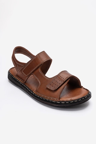Dericlub Erkek Bantlı Sandalet Gerçek Deri Dc 1215 Taba