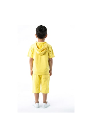 Xo Kids Erkek Çocuk Yazlık 2li Alt Üst Takım Tişort + Şort 2-7 Yaş 3221 Sarı