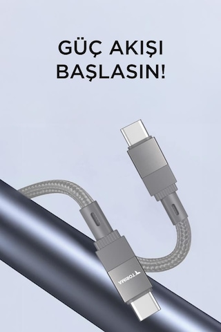 Torima U18 Type-C To Type-C Data Şarj Kablosu