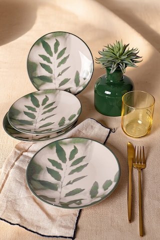 Keramika Botanical Grace Pasta Tabağı 20 Cm 4 Adet 23447 Çok renkli