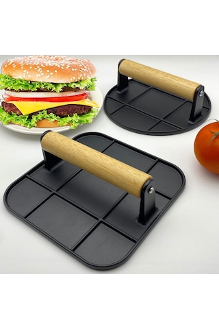 Youtek Alüminyum Çelik Burger Hamur Presi - Uniform Büyüklük Ve Şekil İçin Mutfak Aleti Gümüş Renk Kutulu Diğer