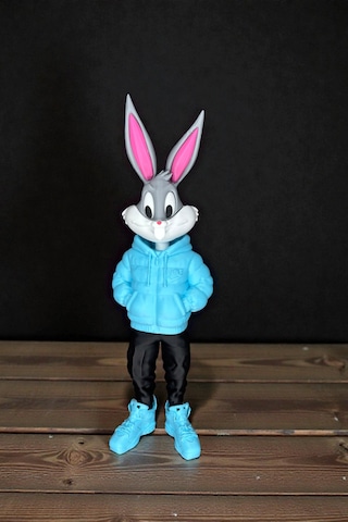 25 Cm Büyük Boy 3d Baskı Bugs Bunny Looney Tunes Çizgi Film Figür Bugs Bunny