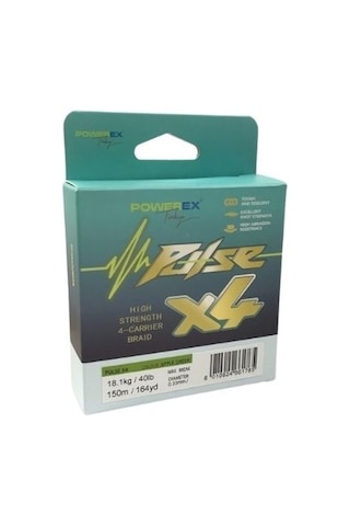 Powerex Pulse 4 örgü 150m. Apple Green 0.14mm/8.1kg İp Misina