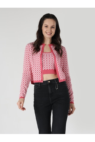 Colin's Slim Fit Desenli Pembe Kadın Atlet CL1062849_Q1.V1_PCA