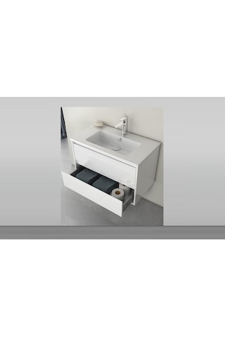 Isvea Trio+ 80 Cm Banyo Dolabı- Çift Çekmeceli