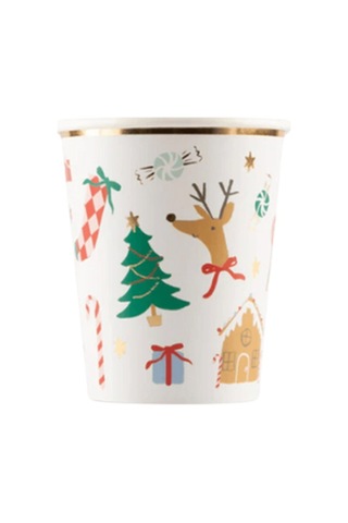 Meri Meri - Jolly Christmas Cups - Yeni Yıl Bardaklar 8'li