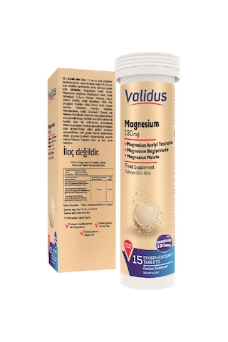Magnezyum Complex Bisglycinate Taurat Malat 15 Effervescent Tablet