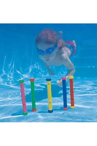 Underwater Play Sticks Su Altında Oyun Çubukları Açık Bej