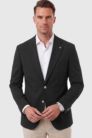 Rizzup Erkek Slim Fit Likralı Siyah Blazer Ceket Metal Düğmeli Torba Cepli Spor Ceket 2600828