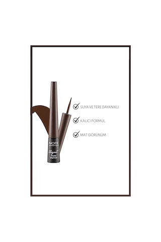 Note Cosmetique Elegant Matte Dipliner Waterproof Suya Dayanıklı - 02 Coffee Brown - Kahverengi