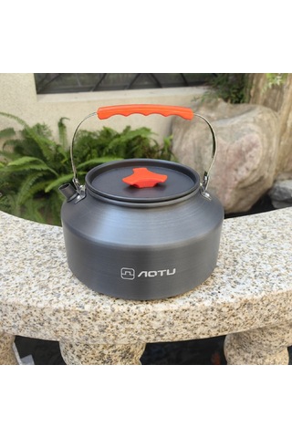 Youmex Kamp, Piknik Ve Yürüyüşler İçin Pratik 1.6l Çay Ve Kahve Demleme Çaydanlığı Koyu Gri