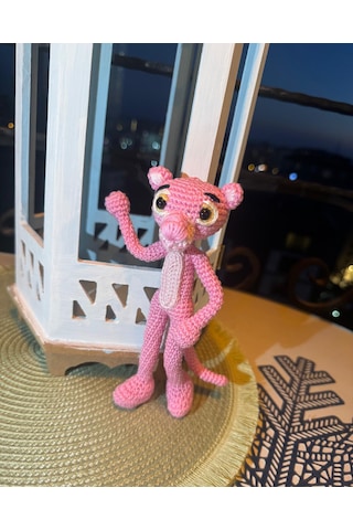 Pembe Panter Amigurumi Karakter 18 Cm 009