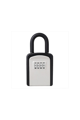 Moveevo Duvar Tipi 4 Basamaklı Parolalı Anahtar Saklama Kutusu, Yağmur Ve Pas Koruma, Metal Konstrüksiyon, 5 Anahtar Kapasitesi, Dışarı/içeri Kullanıma Uygun, Çıkarılabilir Zincirli, Gümüş Renk